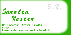 sarolta nester business card